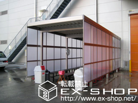 のカーポート テリオスポートIII 3000 奥行延長 6本柱 積雪〜100cm対応＋サイドパネル 1面囲い 台形1段+標準2段 施工例