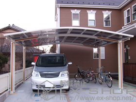 のカーポート カーブポートシグマIII ワイド 積雪〜30?対応 施工例