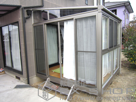 のテラス囲い・サンルーム ほせるんですII F型 床納まり 積雪〜20cm対応 施工例