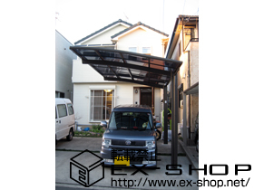 のカーポート カーブポートシグマIII 積雪〜20cm対応＋収納式物干し 施工例