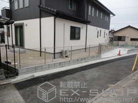 のフェンス・柵 ハイグリッドフェンスN8型 フリーポールタイプ 施工例