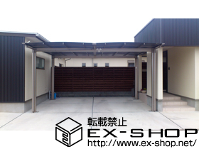 のカーポート エックスルーフ ワイド 積雪〜20cm対応 施工例