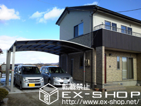 のカーポート カーブポートシグマIII ワイド 延長　積雪〜20cm対応 施工例