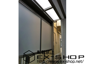 のテラス屋根 ライザーテラスII F型 テラスタイプ 単体　積雪〜20cm対応＋ライザーテラスII 前面スクリーン1段 施工例