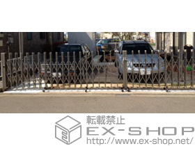 のカーゲート アルシャインII M型 Aタイプ センターレール 両開き 施工例