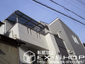 のバルコニー・ベランダ屋根 プレシオステラス R型 屋根タイプ 積雪〜20cm対応 施工例