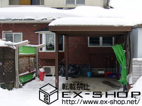 のカーポート ジーポートneo 積雪100cmＡタイプ 4本柱　角柱タイプ 施工例