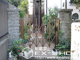 のカーゲート トリップゲート PA型 ノンレール 片開き 施工例