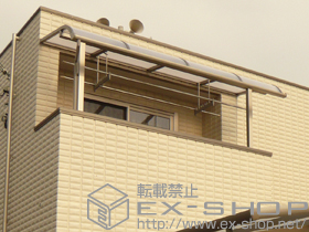 のバルコニー・ベランダ屋根 ライザーテラスII R型 屋根タイプ 積雪〜20?対応 施工例