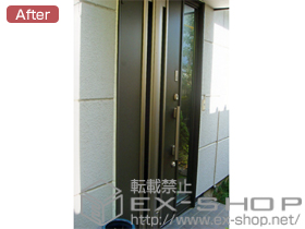 の玄関ドア リシェント D2型 片袖 寒冷地断熱タイプ 施工例