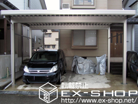 のカーポート ジーポートneo Aタイプ 2台用 角柱仕様 積雪〜100cm対応 施工例