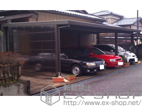 のカーポート テリオスポートIII 3000 3台用 横連棟 6本柱 積雪〜100cm対応 施工例