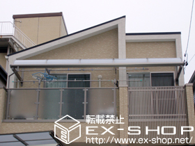 のバルコニー・ベランダ屋根 ライザーテラスII R型 ルーフタイプ 単体 積雪〜20cm対応＋吊り下げ物干し 標準 2本入り 施工例