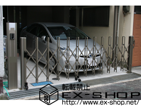 のカーゲート トリップゲート PA型 ノンレール 片開き 施工例