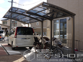 のサイクルポート・駐輪場 カーブポートシグマＩＩＩ　ミニ 積雪〜30?対応 施工例