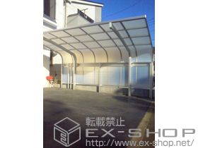 のカーポート テールポートシグマIII 積雪〜30cm対応＋サイドパネル 1段H1000 標準柱用＋着脱式サポート（補助柱） 標準 施工例