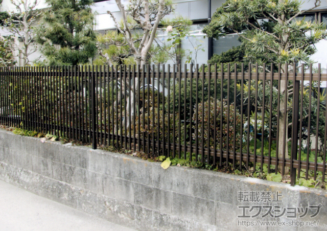 のフェンス・柵 レスティンフェンス6型 自由柱施工 施工例