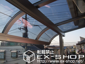 のバルコニー・ベランダ屋根 ライザーテラスII R型 連棟 屋根タイプ 積雪〜20cm対応 施工例