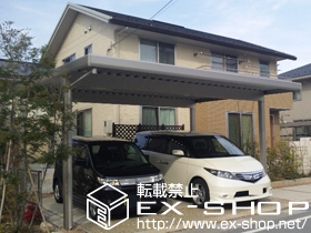 のカーポート ジーポートneo 積雪100cmＡタイプ 2台用 4本柱 積雪〜100cm対応 施工例