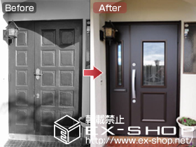 の玄関ドア ラフォース R2 56型 親子ドア 一般断熱仕様 施工例