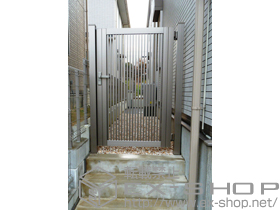 の門扉 シャレオR2型門扉 片開き 柱使用 施工例