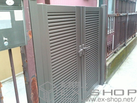 の門扉 シャレオR5型 両開き 柱使用 施工例