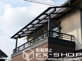 のバルコニー・ベランダ屋根 パワーアルファ L型 屋根タイプ 単体 積雪〜30cm対応 施工例
