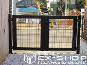 の門扉 エクスライン門扉16型 両開き 施工例