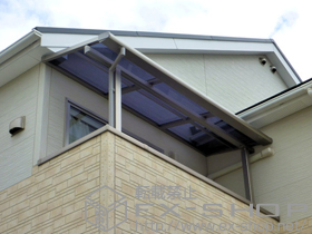 のバルコニー・ベランダ屋根 ライザーテラスII F型 屋根タイプ 単体 積雪〜20cm対応 施工例