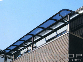 のバルコニー・ベランダ屋根 プレシオステラス R型 屋根タイプ 連棟 積雪〜20?対応 施工例