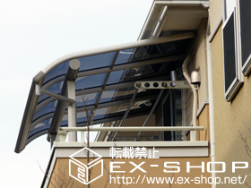 のバルコニー・ベランダ屋根 プレシオステラス R型 屋根タイプ　積雪〜30cm対応 施工例