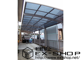 のカーポート カーブポートシグマIII 縦連棟 積雪〜20cm対応＋縦連棟用 着脱式サポート柱 施工例