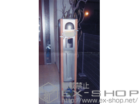 の機能門柱・ポスト スクリーンファンクションユニット ウッド調タイプ 施工例