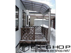 のテラス屋根 ライザーテラスII R型 3000 テラスタイプ 単体　積雪〜100cm対応 施工例