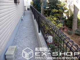 のフェンス・柵 ユメッシュＲ型フェンス フリー支柱タイプ 施工例