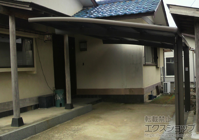 のカーポート カーブポートシグマIII 単体 積雪〜30?対応 施工例