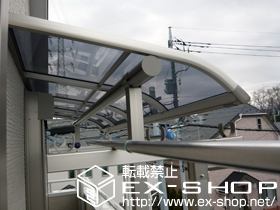 のバルコニー・ベランダ屋根 ヴェクターテラス R型 単体 屋根タイプ 積雪〜20cm対応＋自立式物干しセット 2本入 施工例