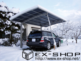 のカーポート レイナポート 積雪〜20cm対応＋ 着脱式補助柱 2本入 施工例