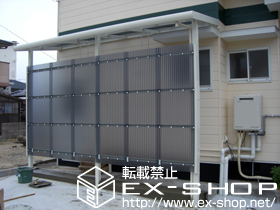 のテラス屋根 ナーラテラス テラスタイプ 単体 前面貼り 積雪〜20cm対応 施工例