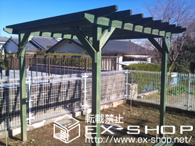 のフェンス・柵 イーネットフェンス1M型 間仕切り柱タイプ 施工例