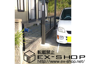 のフェンス・柵 メッシュフェンス G10-R　フリー支柱タイプ 施工例