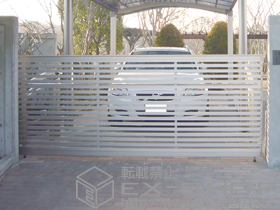 のカーゲート オーバードアS3型 電動式 施工例