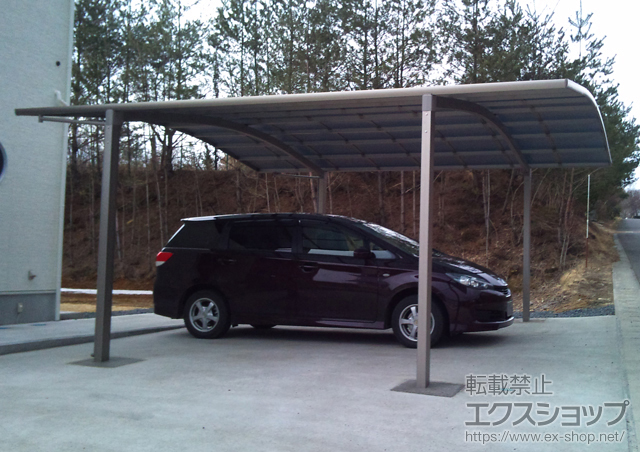 のカーポート カーブポートシグマIII ワイド 積雪〜30cm対応 施工例