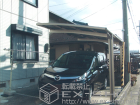 のカーポート カーブポートシグマ? 積雪〜30cm対応 施工例