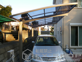 のカーポート カーブポートシグマIII 積雪〜30cm対応+着脱式サポート(補助柱) 2本入り 施工例