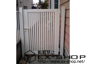 の門扉 シャレオR4型 片開き　柱使用 施工例