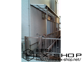 のテラス屋根 ライザーテラスII F型 テラスタイプ 単体 積雪〜20cm対応＋前面スクリーン 施工例