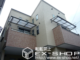 のバルコニー・ベランダ屋根 ライザーテラスII F型 ルーフタイプ 単体 積雪〜20cm対応 施工例