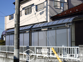 のバルコニー・ベランダ屋根 パワーアルファ RB型 屋根タイプ 単体 積雪〜30cm対応＋パワーアルファ RB型 前面スクリーン 一段仕様 施工例