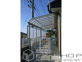 のバルコニー・ベランダ屋根 パワーアルファ RB型 屋根タイプ 単体 積雪〜30cm対応＋パワーアルファ RB型 前面スクリーン 一段仕様 施工例